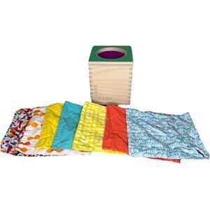 Lovevery Magic Tissue Box + 7 Cloth Tissues Senser Play Kit 5-8 Mo Educational